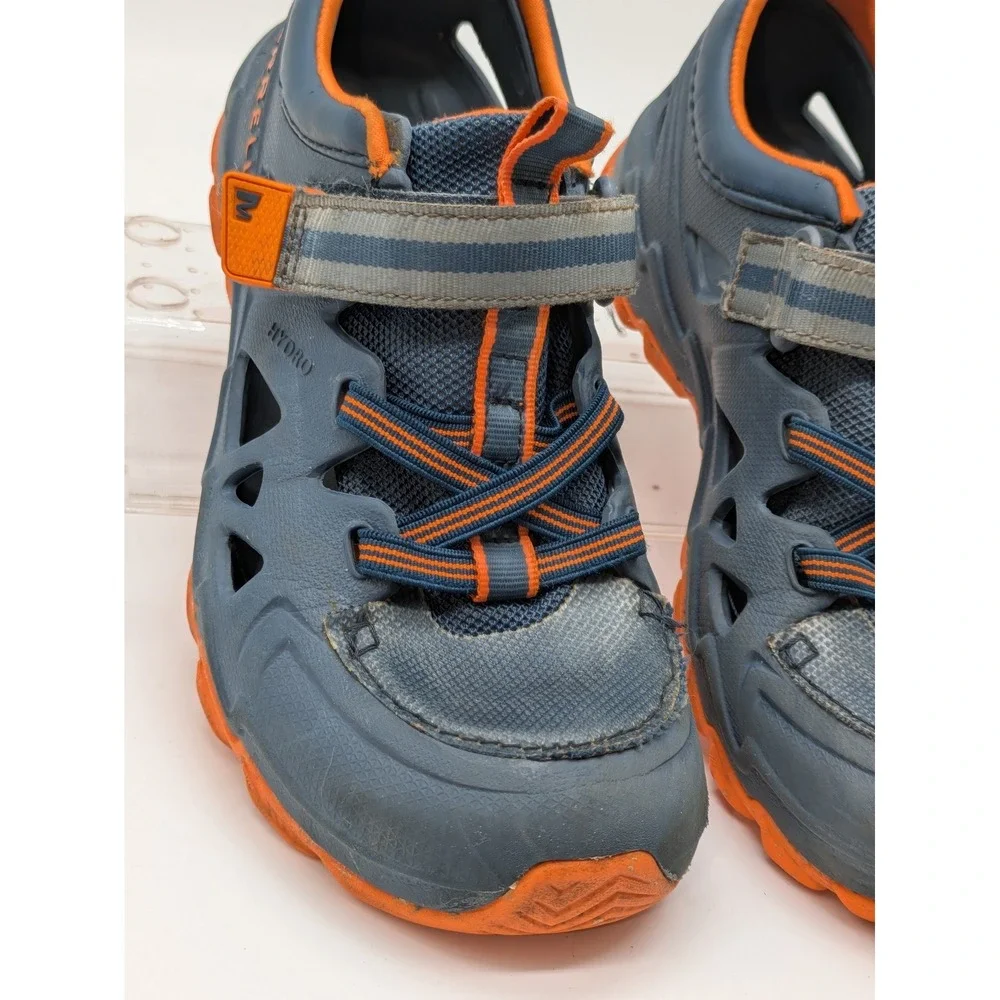 Merrell Hydro 2.0 Boys Water Hiking Shoes Gray Orange Kids Size 2 Trail